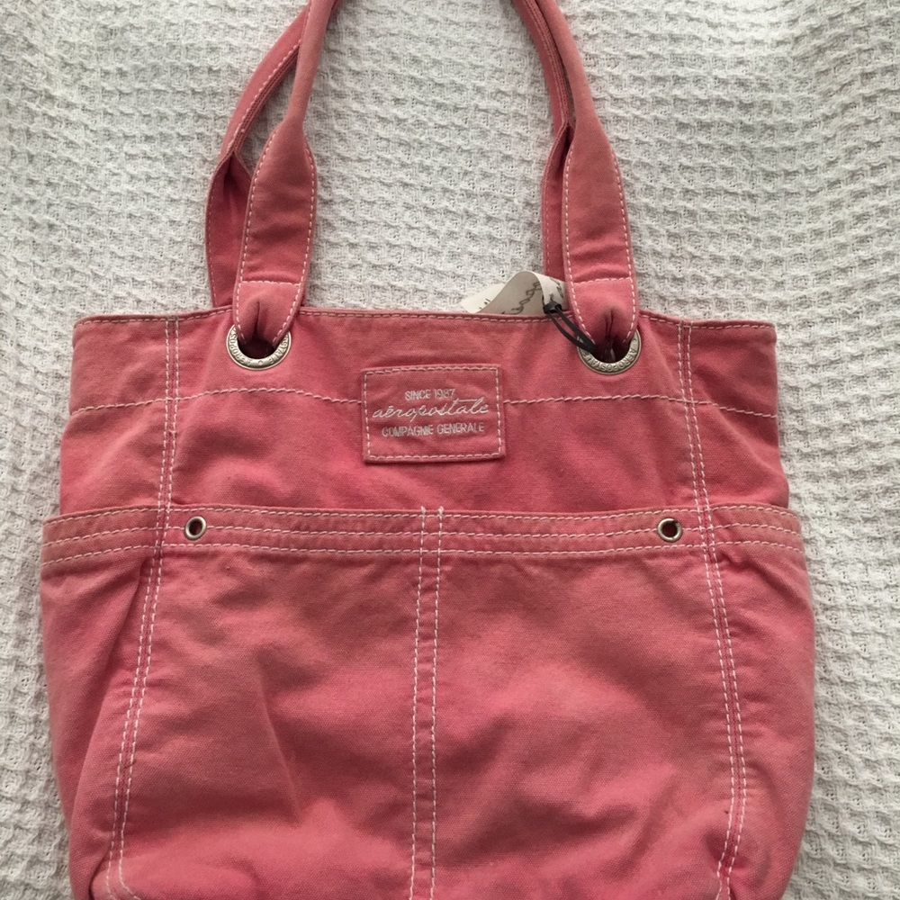 Cute pink canvas bag